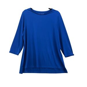 Susan Graver Tunic Top Royal Blue Large